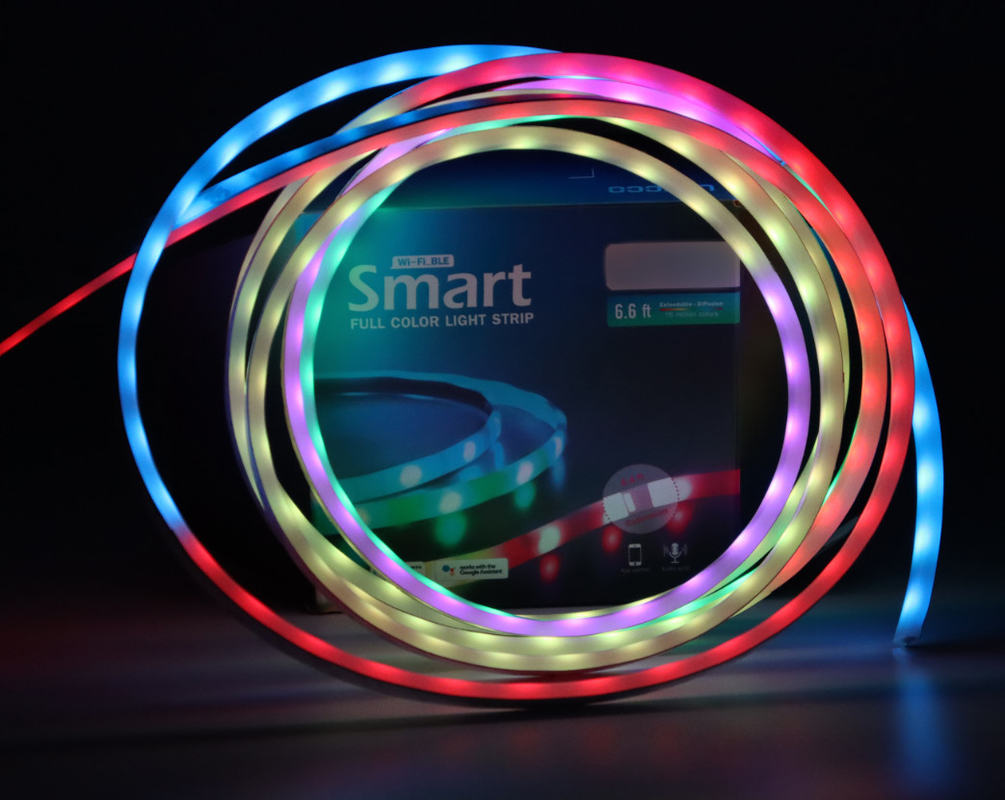 Holiday Light SMD 5050 RGB LED Strip 5m APP Wifi 12V Remote Controlled Flexible