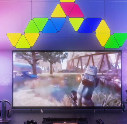 qualidade O diodo emissor de luz mágico do triângulo ilumina a luz em mudança da cor inteligente do triângulo do sentido DIY do toque do RGB fábrica